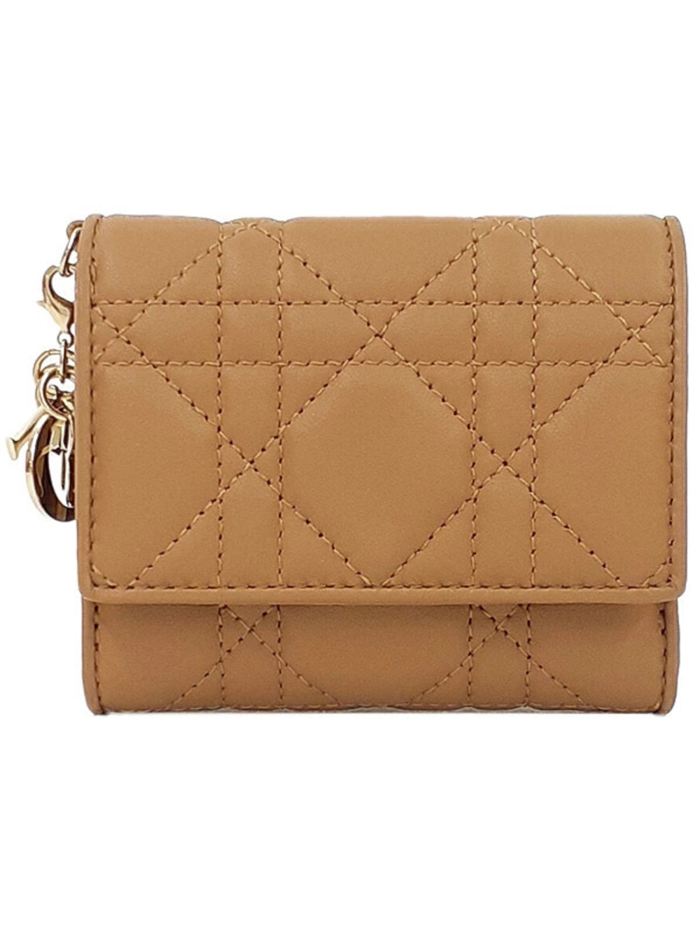 Christian Dior Lady Lotus Wallet Tri fold Short